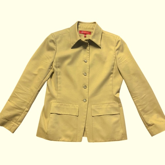 Vintage Anne Klein Women’s Blazer Jacket Size 10 Camel Cotton Wool Blend Career - Picture 7 of 8